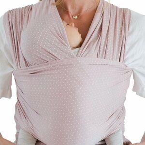 solly baby Blush Swiss Dot Stretch Wrap Carrier